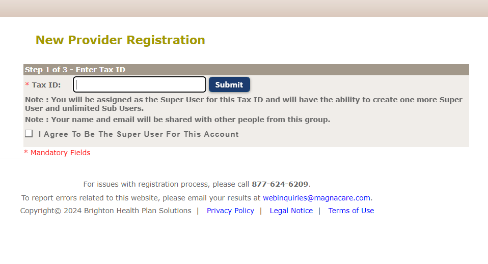 Magnacare Provider Portal Sign Up